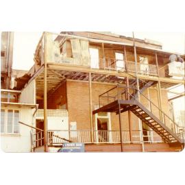 Fire damage to the rear of Buchanan's Hotel, Townsville. 