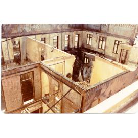 Interior view of Buchanan's Hotel, Townsville, after the fire. 
