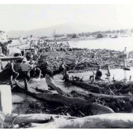 [Rooney's Railway Bridge, Townsville, after the flood of 9th March, 1946] 