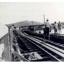 [Rooney's Railway Bridge, Townsville, after the flood of 9th March, 1946] 