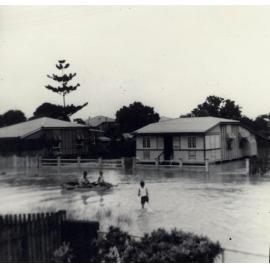 [Ninth Avenue, Railway Estate, Townsville, during the flood of March, 1946] 