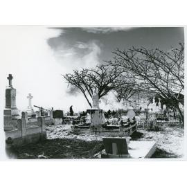 Grass fire at the West End Cemetery, Townsville, 31 May, 1971