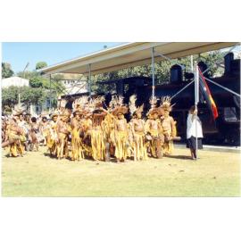 Participants from New Guinea in the Townsville Festival of Pacific Arts. 