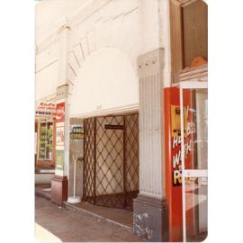 The entrance arcade to the Market Reserve Building, 312 Flinders Street, Townsville, 1978. 
