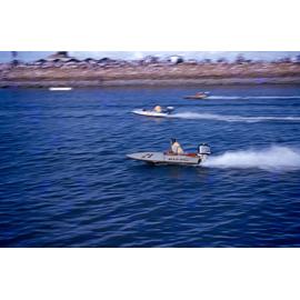 Speedboat racing on Ross Creek, Townsville, 1957