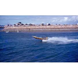 Speedboat racing on Ross Creek, Townsville, 1957