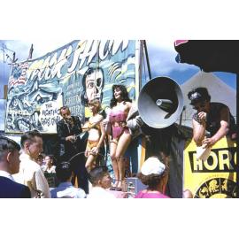 Sideshow alley, Townsville show, 1956