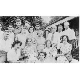 Bill Ireland with the Patterson, Kelso and Cronin families at Christmas, 1945 