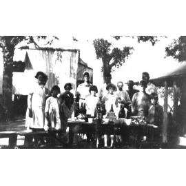 Kelso family and friends celebrating Christmas at Laudham Park, 1920 