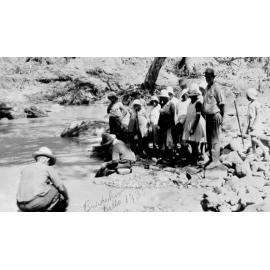 Dollying for gold at Burdekin Falls, ca 1933