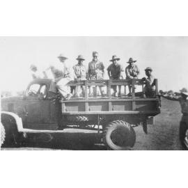 Truck with American and RAAF personnel in back, ca 1940 
