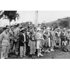Group of Aborigines with the Woodward party, at Palm Island, ca 1940 