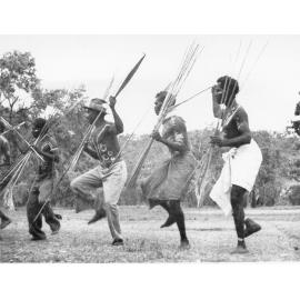 The 2nd movement of an Aboriginal corroboree at Palm Island, ca 1940 