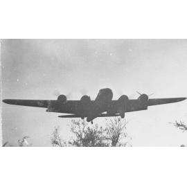 B17 Aircraft coming in for a landing, ca 1940 