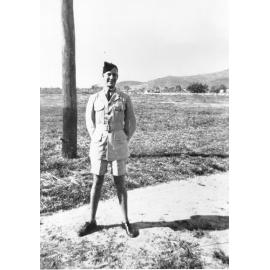 Jack Woodward posing on a local street, ca 1940 