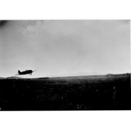 Garbutt, Townsville, aircraft Wirraway taking off, ca 1940 