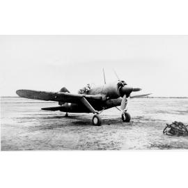 Aircraft, "Brewster Buffalo" Fighter plane, at Garbutt, Townsville, ca 1940 