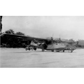 Reconnaisance aircraft, "Catalina PB2Y", at Bougainville, ca 1940 