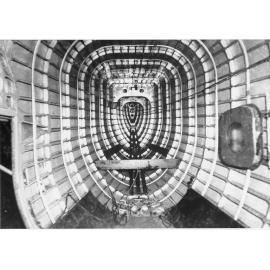 Interior of DQ - B aircraft, leading to rear- gun position, October 1943 