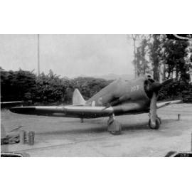 Aircraft "Boomerang" on airfield, ca 1940 