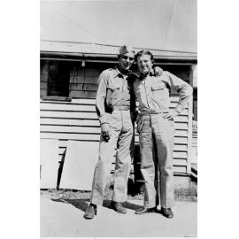 Two American soldiers at US base, 1943 