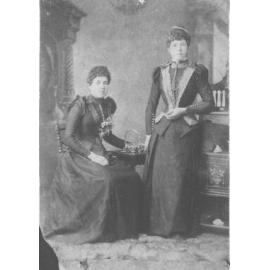 Mrs Harry Clarke (nee Cameron) and her sister Nettie Smith (nee Cameron), ca 1890 