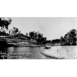 Looking down Ross River from the old crossing, 1946 