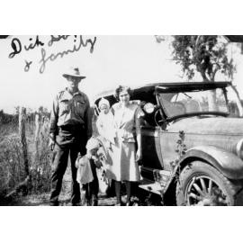 Dick and Dot Kelso with their children Sylvia and Max, July 1949