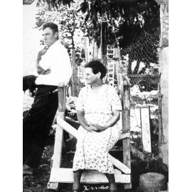 Bill Ireland and his sister Kate Patterson, Christmas at Greenbower, 1937 