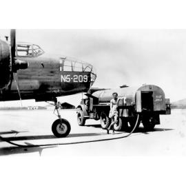 Refuelling a B25, Garbutt Townsville, ca 1946 