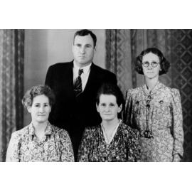 William Ireland, Nellie Mitchell, Anne Kelso and Kate Patterson, siblings reared at "Greenbower", ca 1941 
