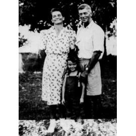 Charlie Shan with his parents, January 1944 