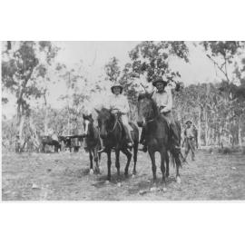 Thelma Furber and Irene Bosworth out riding, n.d. 
