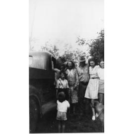 The Furber and Lynch families with truck, ca 1940 
