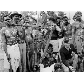 Group of Aborigines with friends, Palm Island, ca 1940 