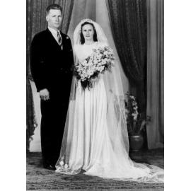 Ernie Kelso and his bride, Mary Murray, ca 1944 