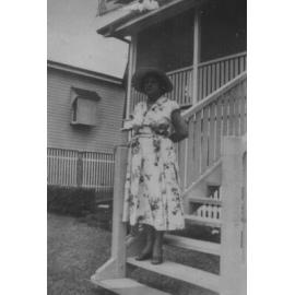 Florence Helen Buckby on steps, n.d. 