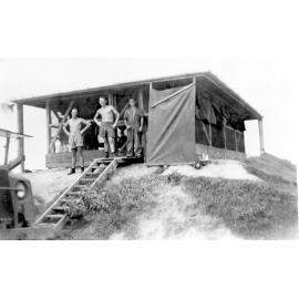 Ray Heyer and George Quist outside Refuelling Section, Garbutt Townsville, ca 1946 
