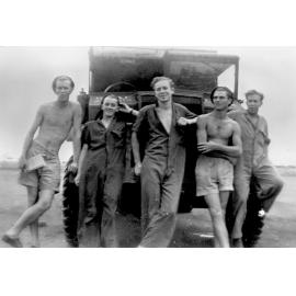 Jack 'Colin' Danielson, Max Thomas, C. Stoner, Ray Heyer, Doug Johns, Garbutt Townsville, ca 1940 