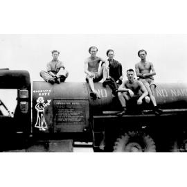 Doug Johns, Jack Danielson, Max Thomas, George Quist, Ray Heyer and Causeway Kate, Garbutt Townsville, ca 1940