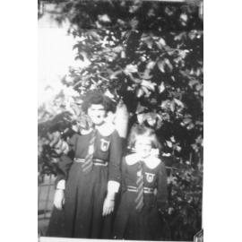 Maureen Neville and Vonnie Neville at St. Patrick's School, Townsville, 1947 