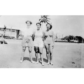 Hilary Howard, Joan Lewis and Jean McLeod on the beach, n.d. 
