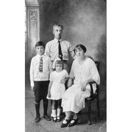 Armstrong family portrait, taken in Bowen, n. d.
