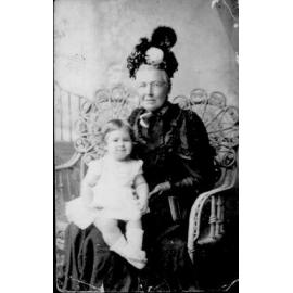 Jessie Miller with her grandmother Mrs Cameron, n.d. 