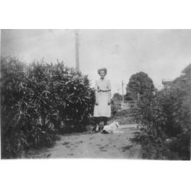 Edna Smith and dog, Townsville, n.d. 