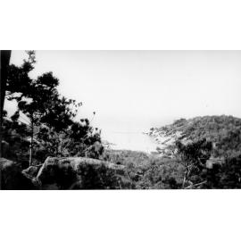 Cleveland Bay from the hill behind the guest house at Alma Bay, June 1945 