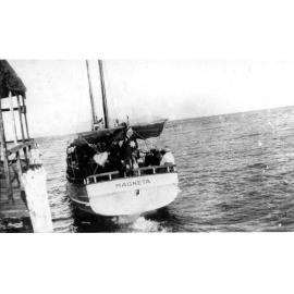 Magnetic Island, Hayles tourist launch, Magneta, 1956. 