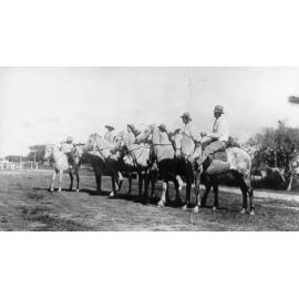 The Brabons and Whalleys going riding with Herbert Clay, ca 1932 