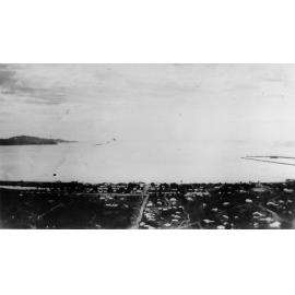 Townsville, Cleveland Bay, Magnetic Island and Townsville Harbour from Castle Hill, ca 1930 