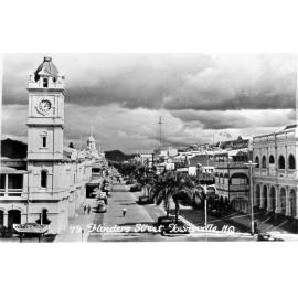 Townsville Flinders Street and Post Office looking south, (No. 79 of the Murray Views Postcard Series), ca 1930 
